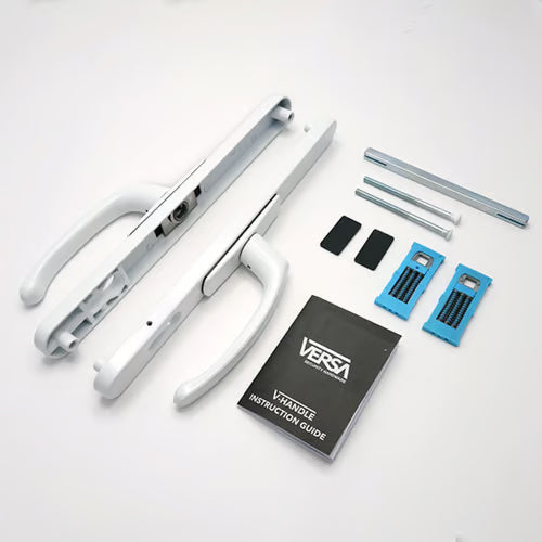Lever Lever UPVC Multipoint Adjustable Door Handles - 62-95mm PZ Sprung 260mm Screw Centres