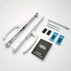 Lever Lever UPVC Multipoint Adjustable Door Handles - 62-95mm PZ Sprung 260mm Screw Centres