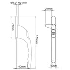 V-SPUR Locking Cockspur Window Handles