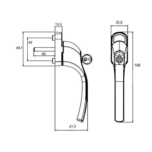 TBT Locking Window Handle