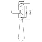 Non-Locking Casement Window Handles