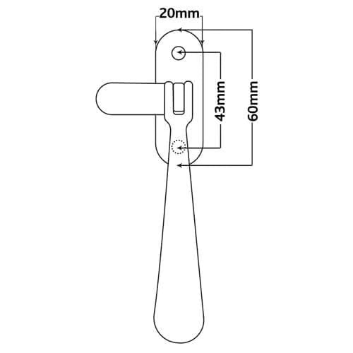 Non-Locking Casement Window Handles