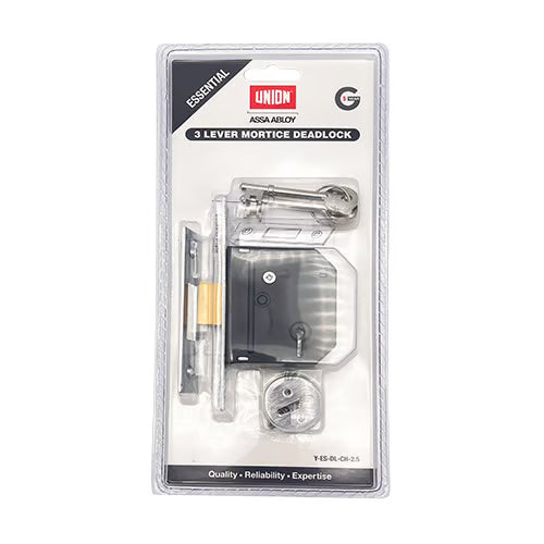 Essential 3 Lever Mortice Deadlock