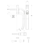 Architectural Inline Locking Window Handle