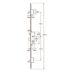 Trulock Latch Deadbolt 2 Hooks 24mm U-Rail Faceplate Multipoint Door Lock - Option 1