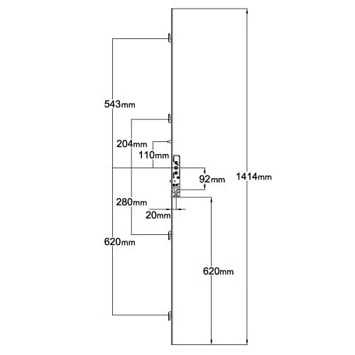 4 Hook Patio Door Lock