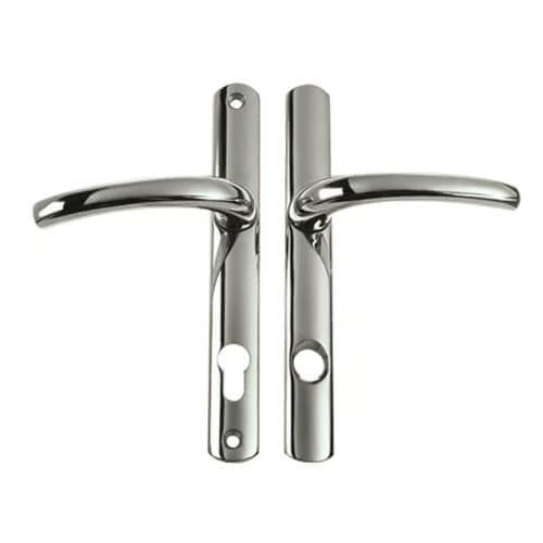 TS007 2* Lever Lever UPVC Multipoint Door Handles - 92mm PZ Sprung 215mm Screw Centres