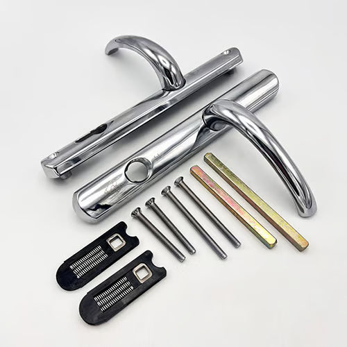 TS007 2* Lever Lever UPVC Multipoint Door Handles - 92mm PZ Sprung 215mm Screw Centres