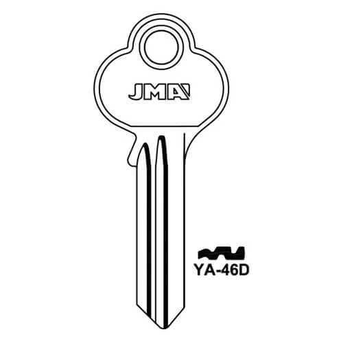 YA-46D Yale X Tech 6 Pin Cylinder Key Blank