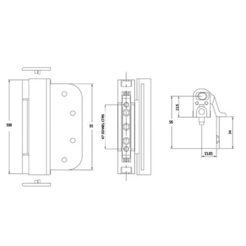Elevator 2D Composite Door Hinge