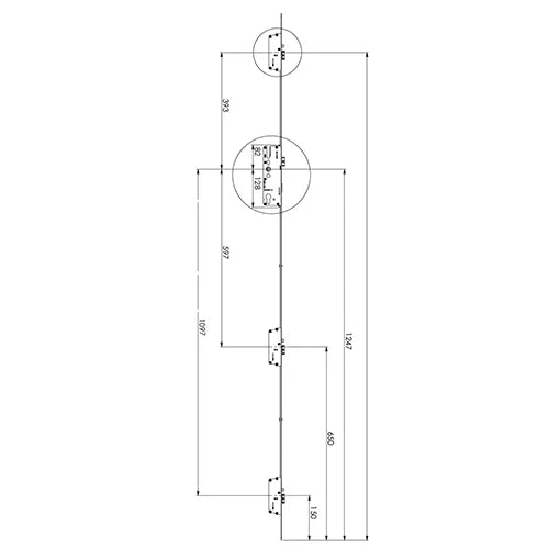 Lockmaster Heritage AutoEngage Latch Deadbolt 3 Autolatches Multipoint Door Lock - Townhouse Version
