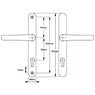 Blenheim Lever Lever UPVC Multipoint Door Handles - 92mm PZ Sprung 240mm Screw Centres