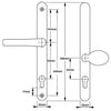 Blenheim Lever Moveable Pad UPVC Multipoint Door Handles - 92mm/62mm PZ Sprung 240mm Screw Centres