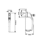 Inline Locking Espag UPVC Window Handles