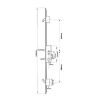 Latch Deadbolt 2 Hooks Double Spindle Multipoint Door Lock