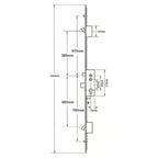 Latch Deadbolt 2 Hooks 2 Rollers Double Spindle Multipoint Door Lock (top roller to spindle = 675mm) - Shootbolt Compatible