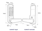 BL2402 ECP Easicode Pro Aluminium Latch Digital Lock with Lever Handle & Holdback