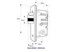 BL2422 ECP Easicode Pro Aluminium Latch Back To Back Digital Lock with Lever Handle