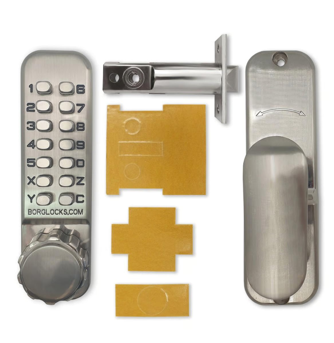 BL2501 FT Fire Tested Tubular Latch Digital Lock with Knob Turn