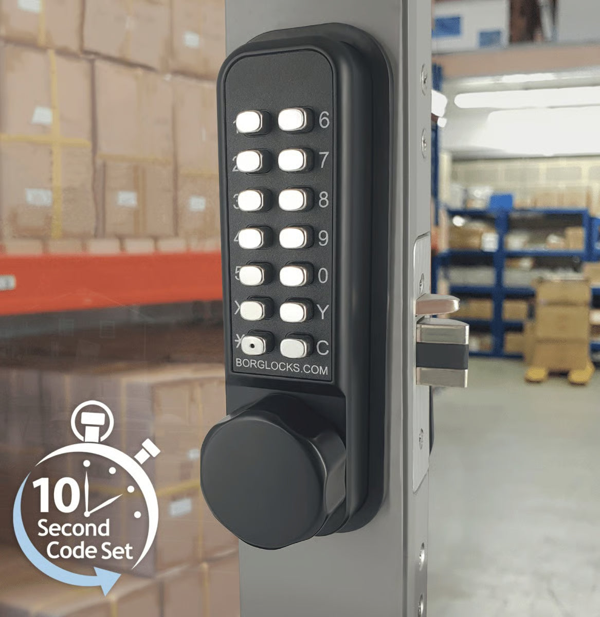 BL2602 ECP Easicode Pro Aluminium Latch Digital Lock with Knob Turn Marine Grade