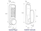 BL2602 ECP Easicode Pro Aluminium Latch Digital Lock with Knob Turn Marine Grade