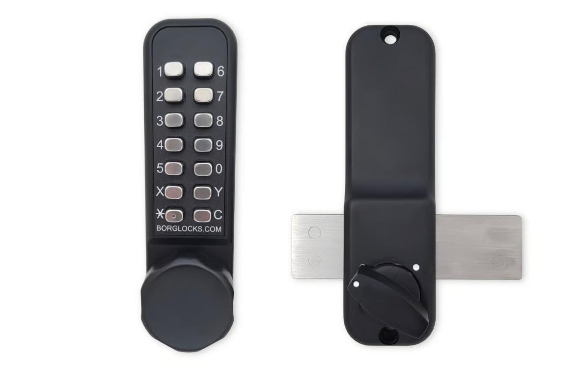 BL2605 ECP Easicode Pro Rim Fixed Deadbolt Digital Lock with Knob Turn Marine Grade