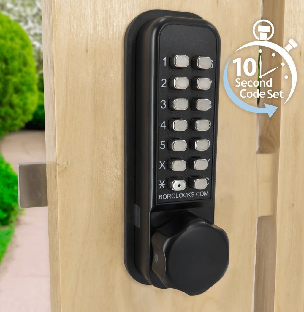 BL2605 ECP Easicode Pro Rim Fixed Deadbolt Digital Lock with Knob Turn Marine Grade