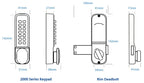 BL2605 ECP Easicode Pro Rim Fixed Deadbolt Digital Lock with Knob Turn Marine Grade
