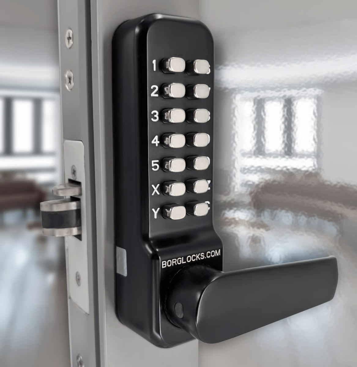 BL4402 Aluminium Latch Digital Lock with Holdback Marine Grade