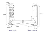 BL4402 Aluminium Latch Digital Lock with Holdback Marine Grade