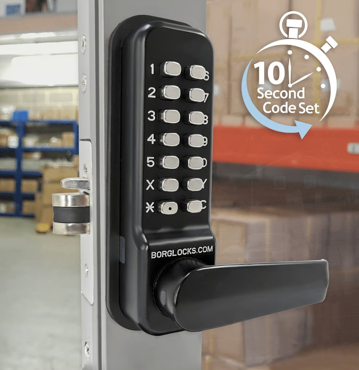 BL4402 ECP Easicode Pro Aluminium Latch Digital Lock with Holdback Marine Grade