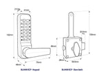 BL4409 ECP Easicode Pro Rim Fixed Latch Digital Lock with Holdback Marine Grade