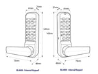 BL4442 Aluminium Latch Back To Back Digital Lock Marine Grade