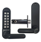 Borg BL5201 MG Tubular Latch Digital Lock with Round Lever Handle & Passage Mode Marine Grade