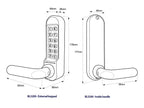 Borg BL5201 MG Tubular Latch Digital Lock with Round Lever Handle & Passage Mode Marine Grade