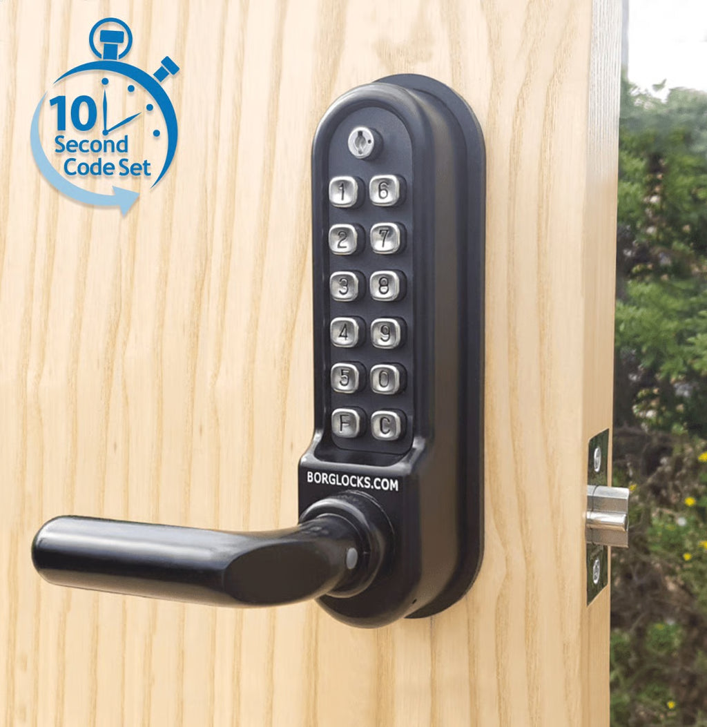 BL5201 ECP Easicode Pro Tubular Latch Digital Lock with Round Lever Handle & Passage Mode Marine Grade