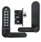 BL5202 ECP Easicode Pro Aluminium Latch Digital Lock with Round Lever Handle & Passage Mode Marine Grade