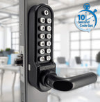 BL5202 ECP Easicode Pro Aluminium Latch Digital Lock with Round Lever Handle & Passage Mode Marine Grade