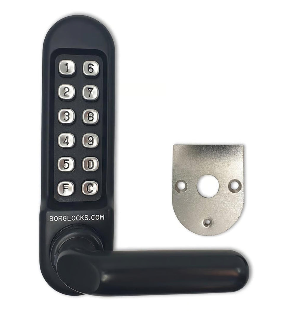 BL5208 MG Panic Version Digital Lock with Round Lever Handle & Passage Mode Marine Grade