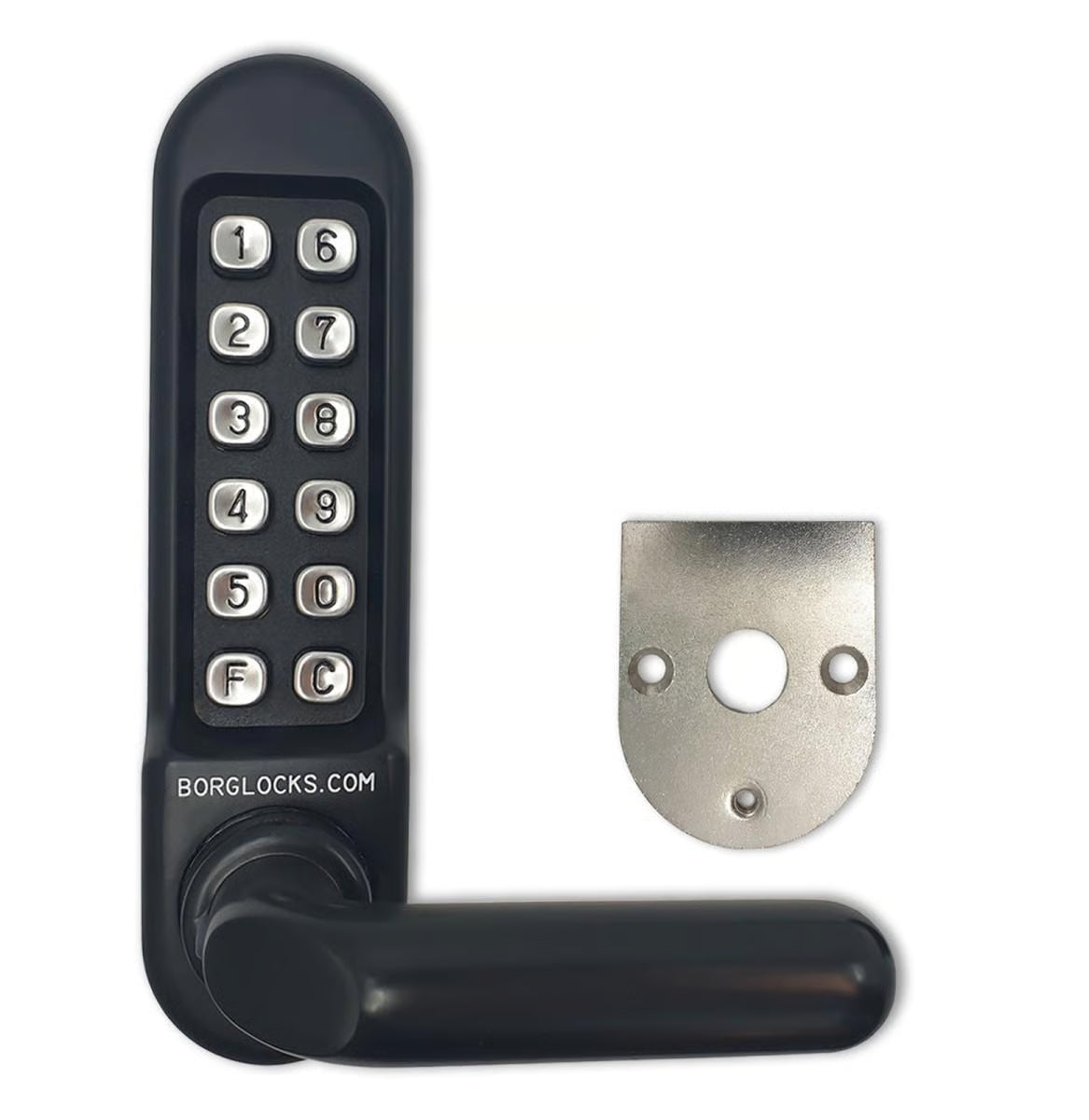 BL5208 MG Panic Version Digital Lock with Round Lever Handle & Passage Mode Marine Grade