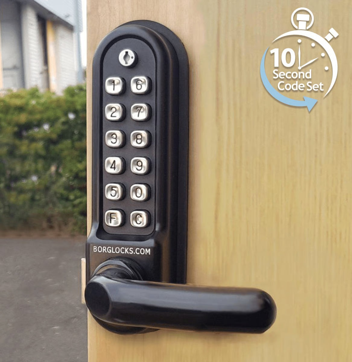 BL5208 ECP Easicode Pro Panic Version Digital Lock with Round Lever Handle & Passage Mode Marine Grade