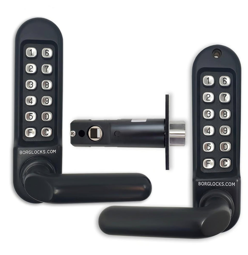 BL5251 MG Tubular Latch Back To Back Digital Lock with Round Lever Handle & Passage Mode Marine Grade