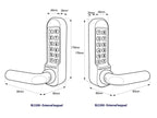 BL5251 MG Tubular Latch Back To Back Digital Lock with Round Lever Handle & Passage Mode Marine Grade