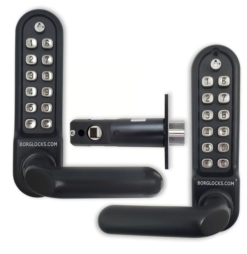 BL5251 ECP Easicode Pro Tubular Latch Back To Back Digital Lock with Round Lever Handle & Passage Mode Marine Grade