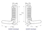 BL5251 ECP Easicode Pro Tubular Latch Back To Back Digital Lock with Round Lever Handle & Passage Mode Marine Grade