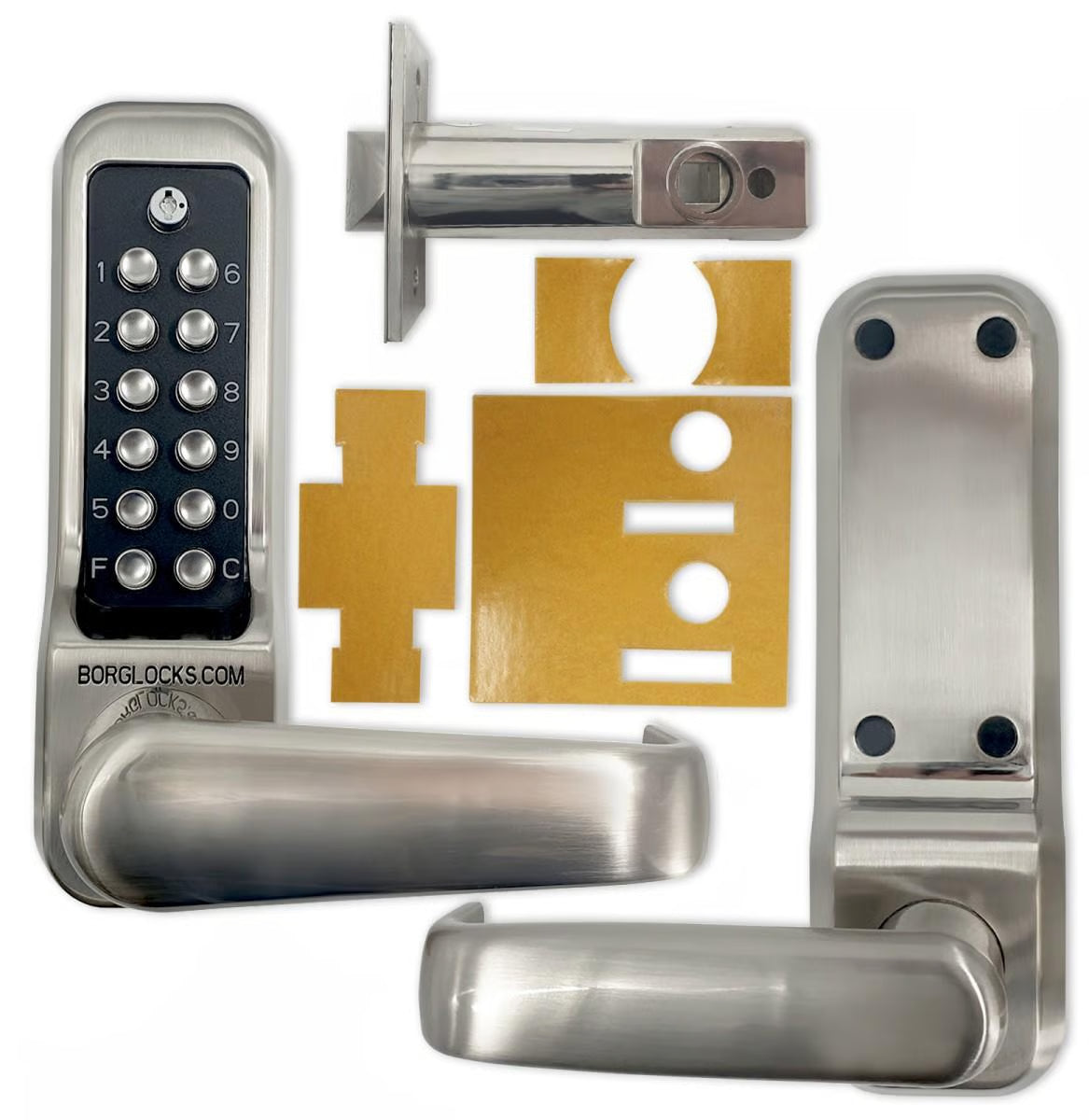 BL7001 ECP FT Easicode Pro Fire Tested Tubular Latch Digital Lock with Lever Handle