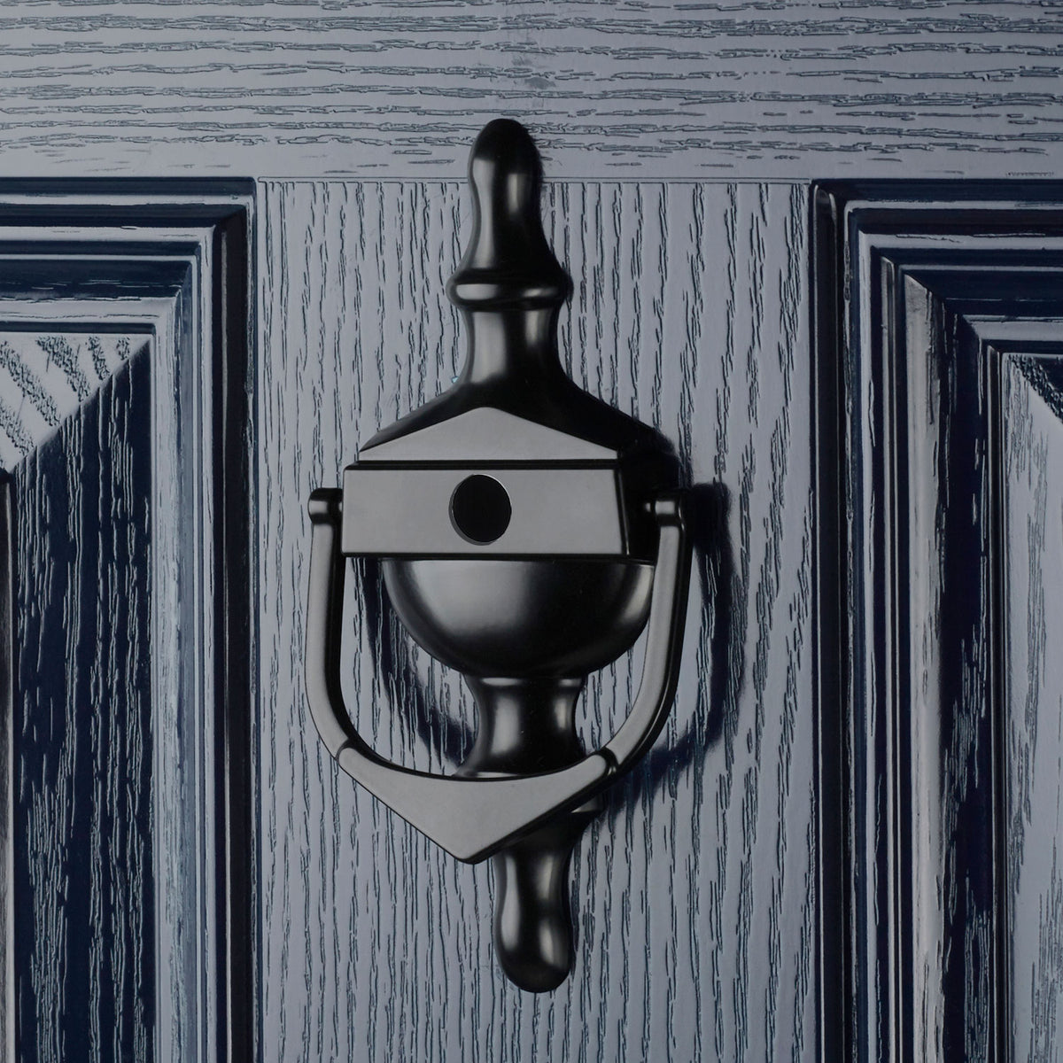 Decorative Urn Door Knocker With Spyhole