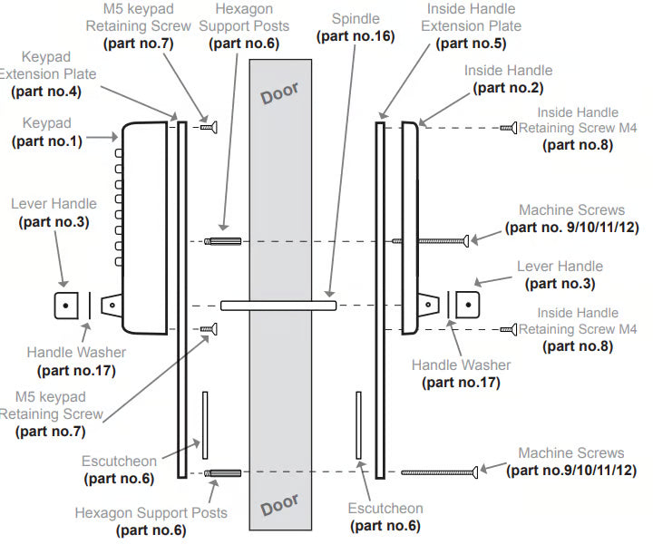 6100 Solo Digital Door Lock- For Retrofit Applications