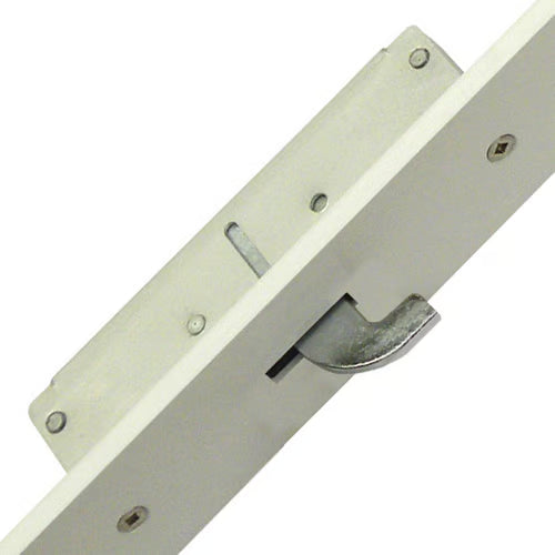 Crimebeater Latch Deadbolt 2 Hooks Flat 44mm White Faceplate Double Spindle Multipoint Door Lock