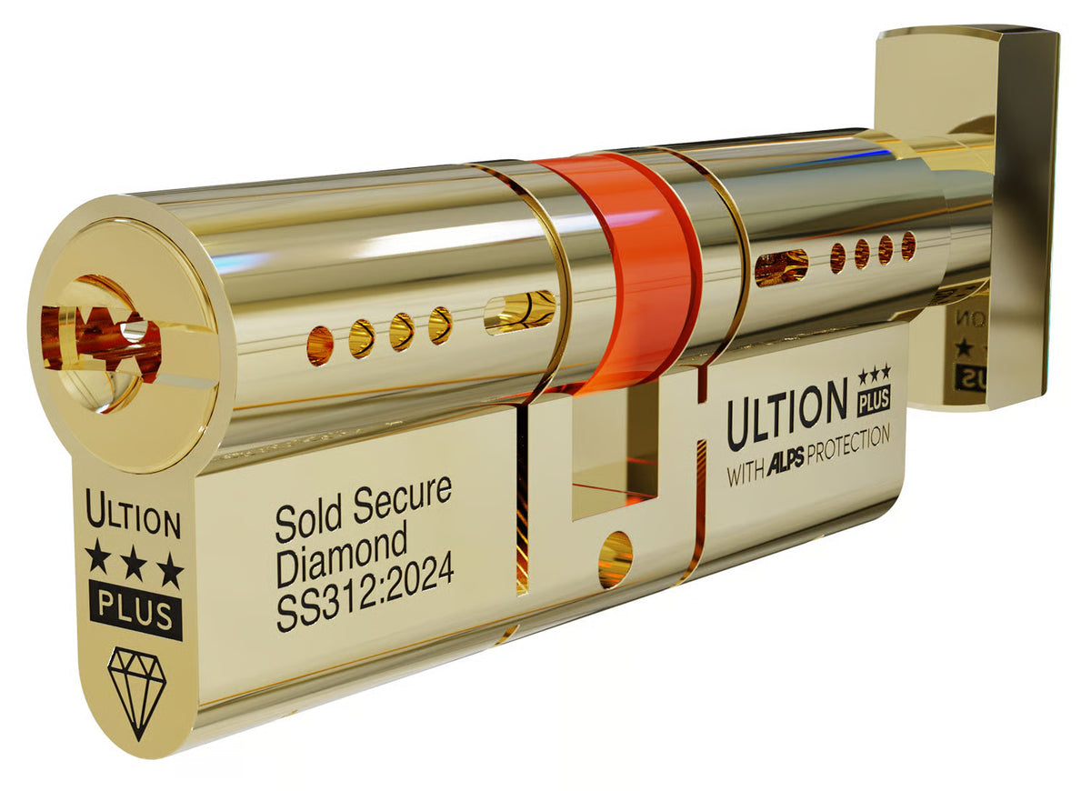 ALPS Plus Euro Key & Turn Cylinders British Standard Kitemarked TS007 3* Brass or Chrome
